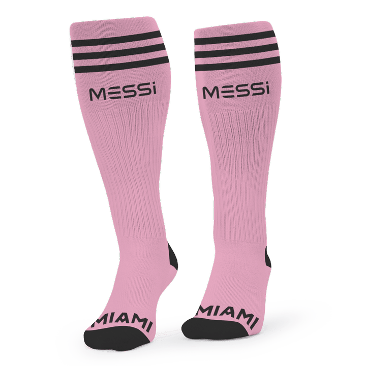 Messi The Goat Is Here Inter Miami 3D Print Over The Calf Sock SH1 V1