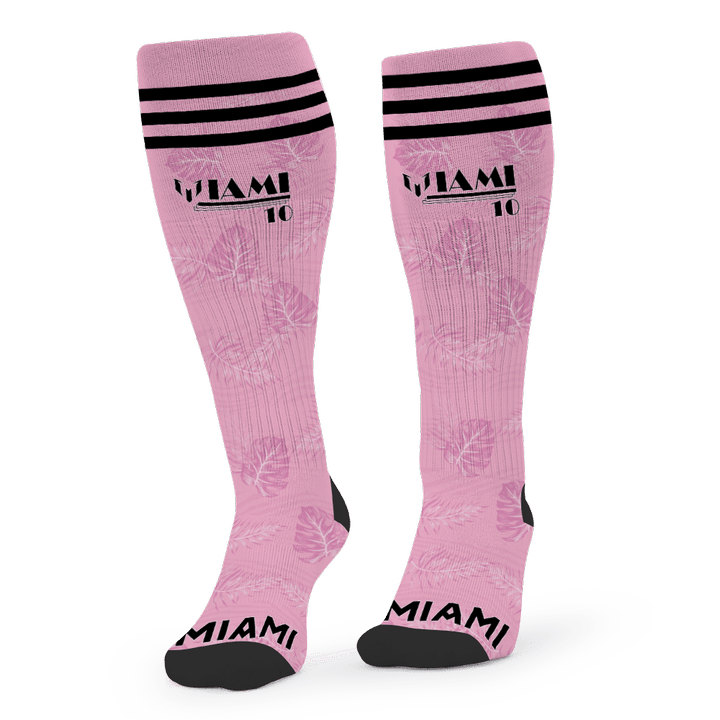 Messi The Goat Is Here Inter Miami 3D Print Over The Calf Sock SH1 V2