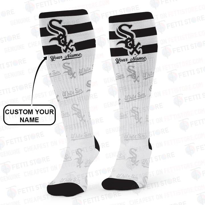 Chicago White Sox Baseball 3D Print Sport Compression Custom Sock
