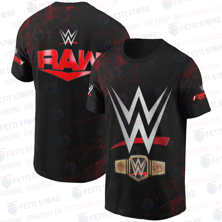WWE Professional Wrestling Raw Champions Cool 3D T-Shirt