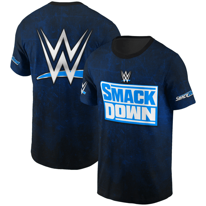 WWE Professional Wrestling Champions Raw Blue Cool 3D T-Shirt SH1
