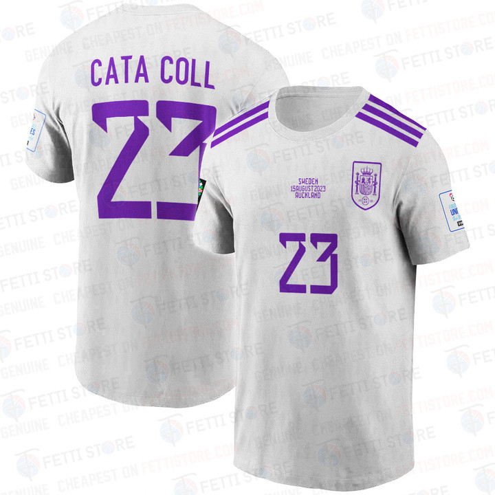 Cata Coll Spain Women's National Football Team White 3D T-Shirt