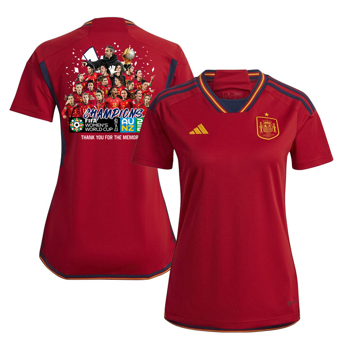 Spain Women's National Team 2023-24 World Cup CHAMPIONS Home Women Jersey - Red