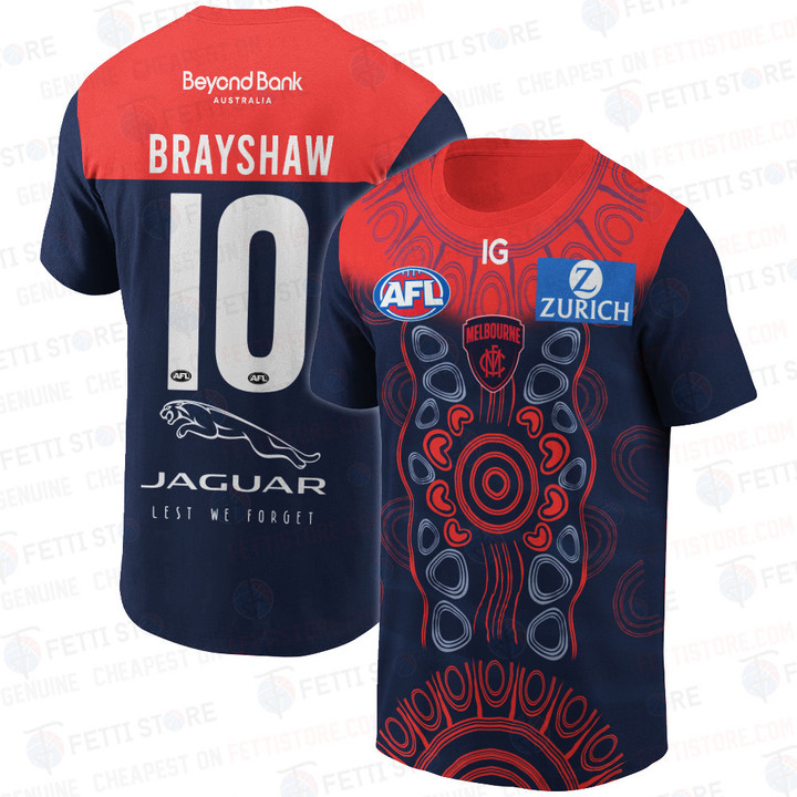 Angus Brayshaw - Melbourne Football Club AFL 2023 AOP T-Shirt V1
