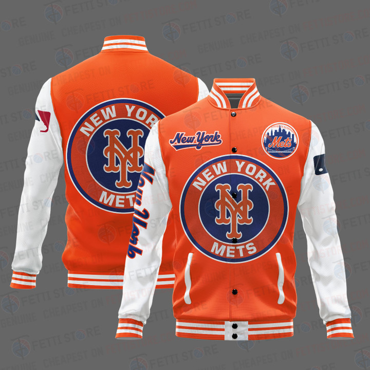 New York Mets Major League Baseball AOP Varsity Jacket STM