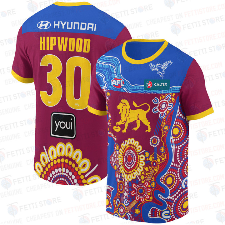 Eric Hipwood - Brisbane Lions Australian Football League 2023 Customized AOP T-Shirt V1