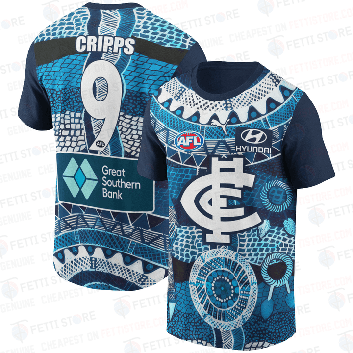Patrick Cripps - Carlton Australian Football League 2023 AOP T-Shirt V3