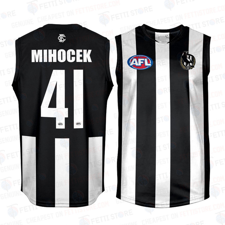 Brody Mihocek Collingwood Magpies AFL Fan Tank Top Guernsey