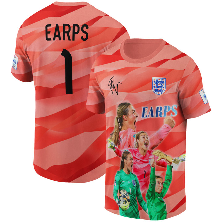 Mary Earps England Women's National Football Team 3D Home T-Shirt SH1WC