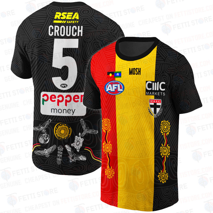 Brad Crouch - St Kilda Australian Football League 2023 AOP T-Shirt V4