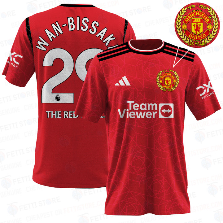 Aaron Wan-Bissaka Manchester United 145 Years Anniversary Home Men Jersey