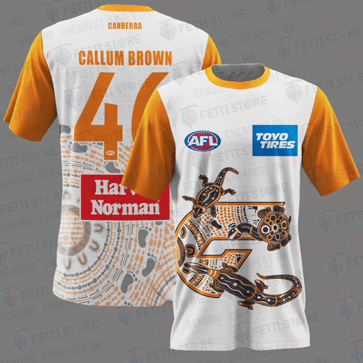 Callum Brown 46 GWS Giants Australian Football League 2023 T-Shirt