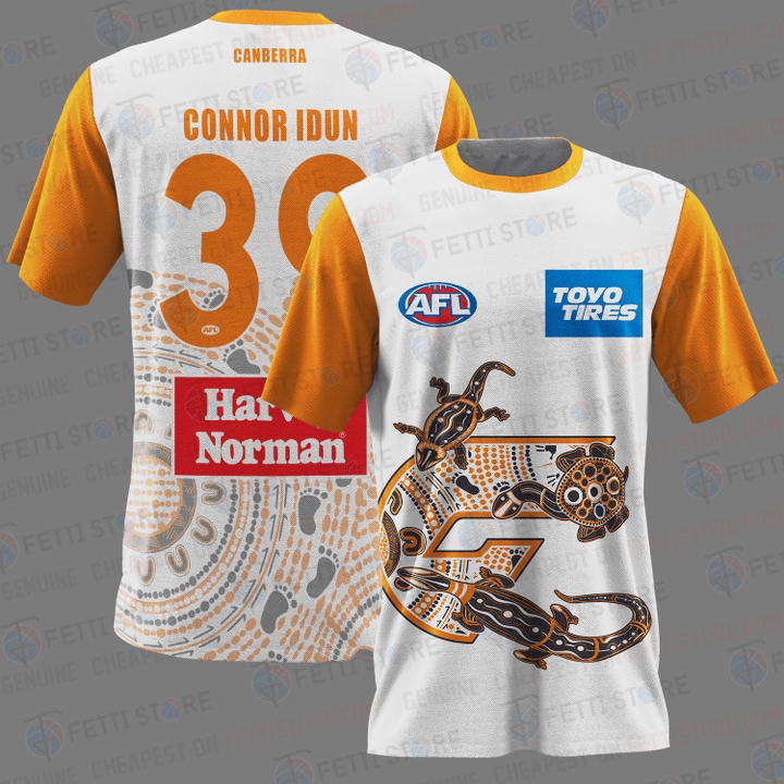 Connor Idun 39 GWS Giants Australian Football League 2023 T-Shirt
