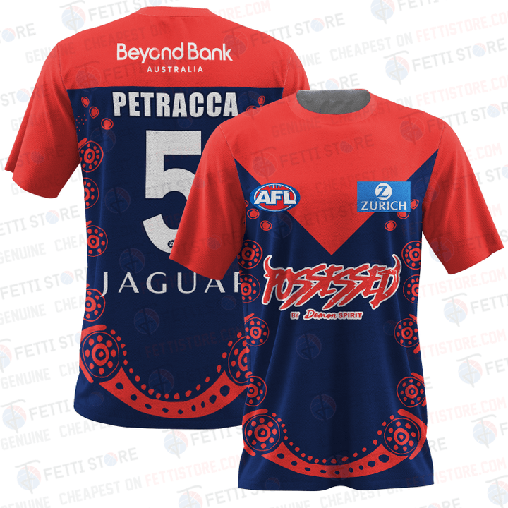 Christian Petracca 5 Melbourne Demons Pattern Australian Football League 2023 T-Shirt