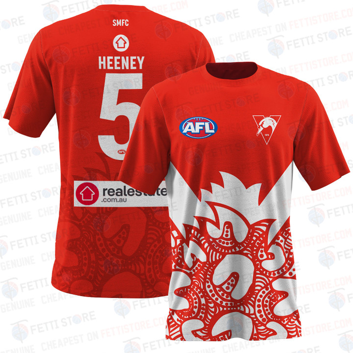 Isaac Heeney 5 Sydney Swans Australian Football League 2023 T-Shirt