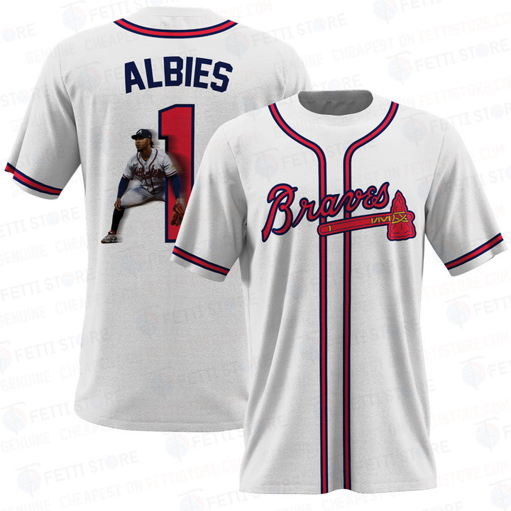 Ozzie Albies Atlanta Braves Major League Baseball 3D T-Shirt
