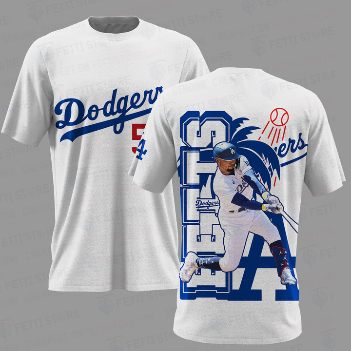 Mookie Betts Los Angeles Dodgers Major League Baseball 3D T-Shirt