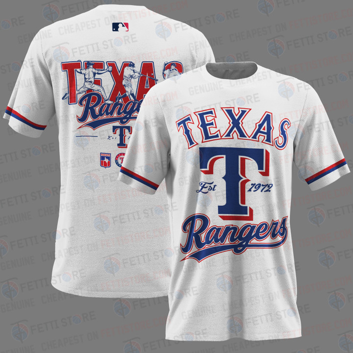 Texas Rangers Major League Baseball 3D T-Shirt SH1