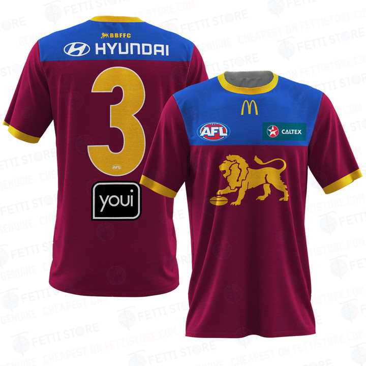 Joe Daniher Brisbane Lions Australian Football League 2023 T-Shirt STM