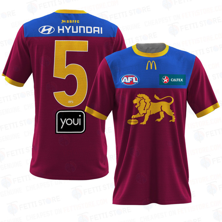 Josh Dunkley Brisbane Lions Australian Football League 2023 T-Shirt STM