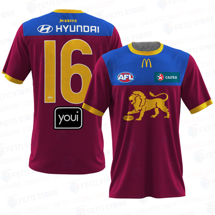 Cameron Rayner Brisbane Lions Australian Football League 2023 T-Shirt STM