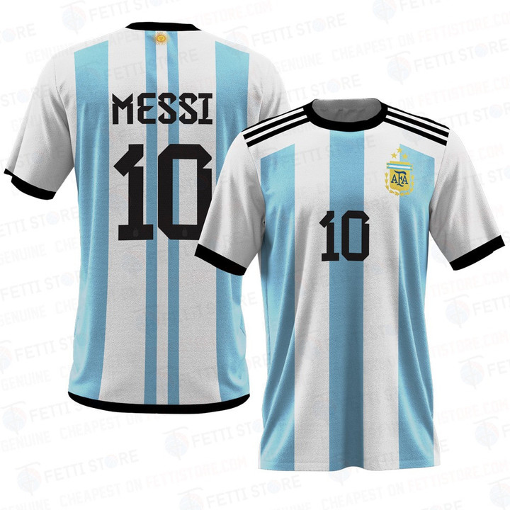Lionel Messi Argentina National Football Team 3D T-Shirt