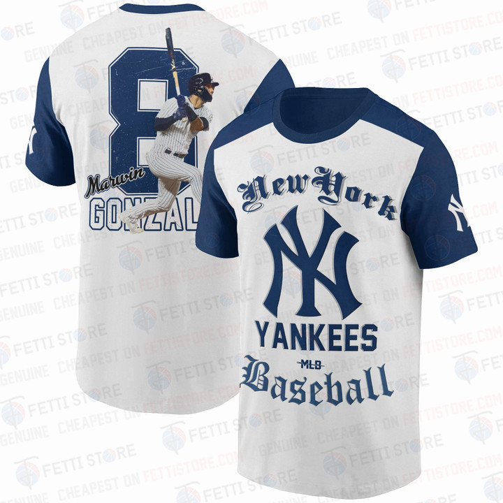 Marwin Gonzalez New York Yankees Major League Baseball 3D T-Shirt SH1