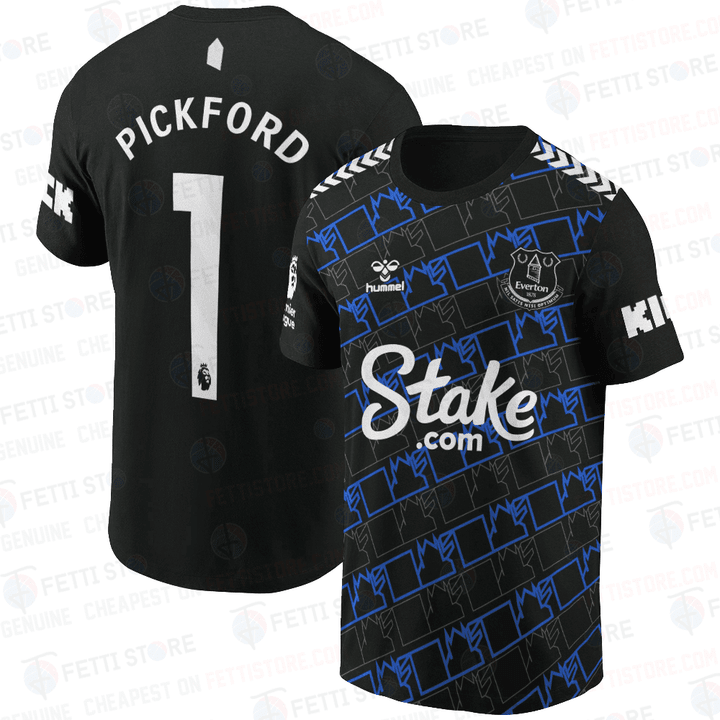 Jordan Pickford Premier League Black 3D T-Shirt