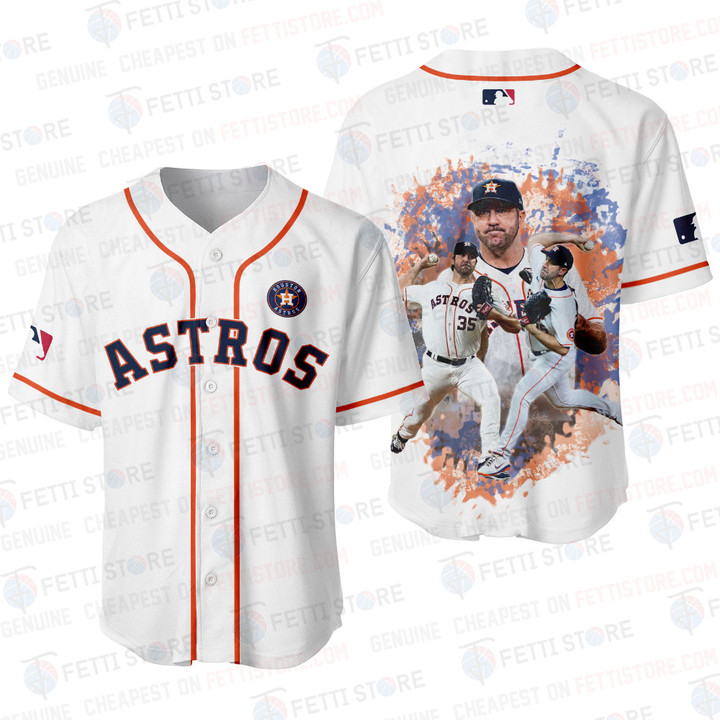 Justin Verlander - Houston Astros AOP Baseball Jersey V9