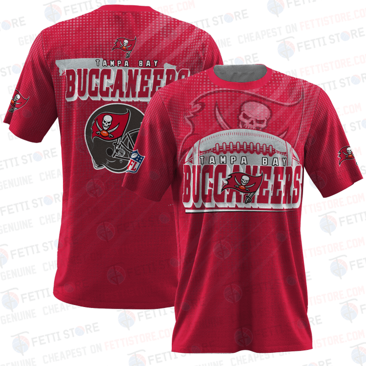 Tampa Bay Buccaneers American Football Pattern 3D T-Shirt