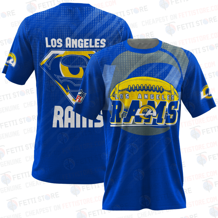 Los Angeles Rams American Football Pattern 3D T-Shirt