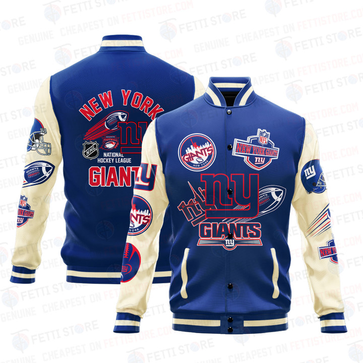 New York Giants National Football League Pattern Varsity Jacket