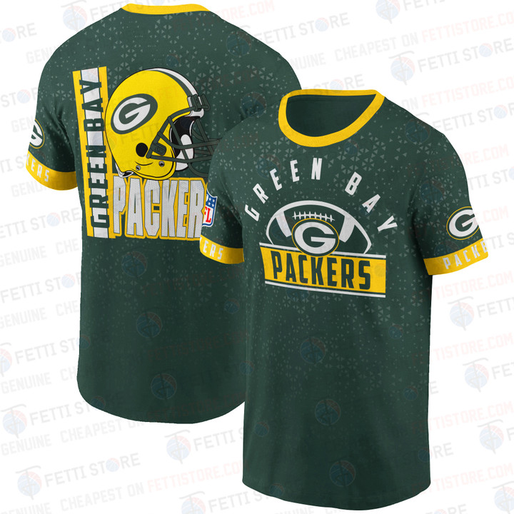 Green Bay Packers American Football League Pattern 3D T-Shirt SH1