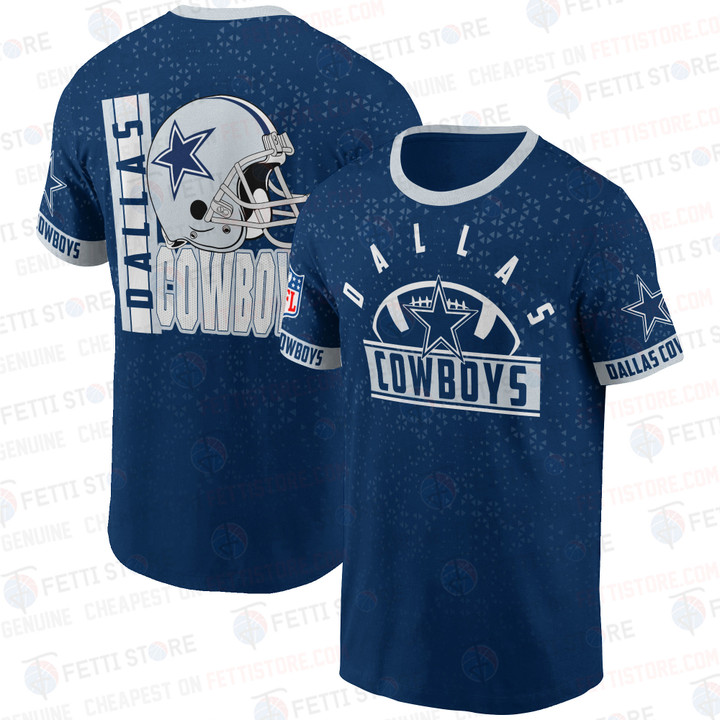Dallas Cowboys American Football League Pattern 3D T-Shirt SH1