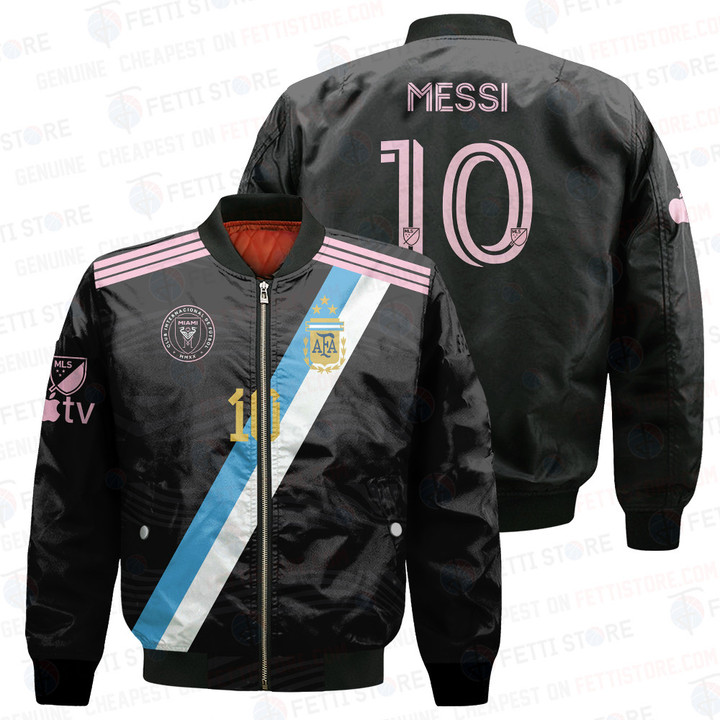 Lionel Messi Inter Miami Argentina Design 3D Bomber Jacket