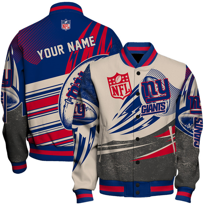 New York Giants - National Football League Customized AOP Varsity Jacket V10