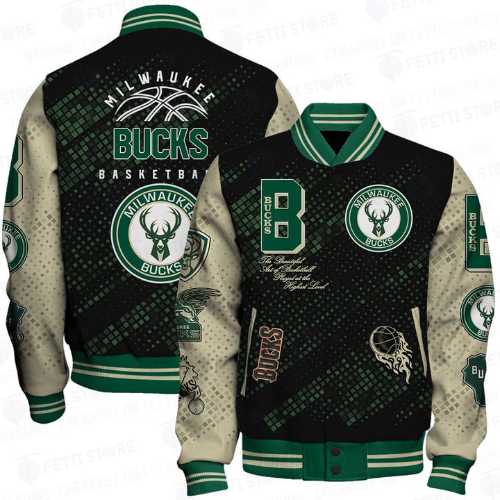 Milwaukee Bucks National Basketball Association Varsity Jacket SH1 V4