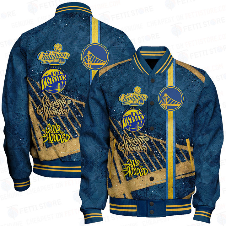 Golden State Warriors - NBA AOP Varsity Jacket STM V1