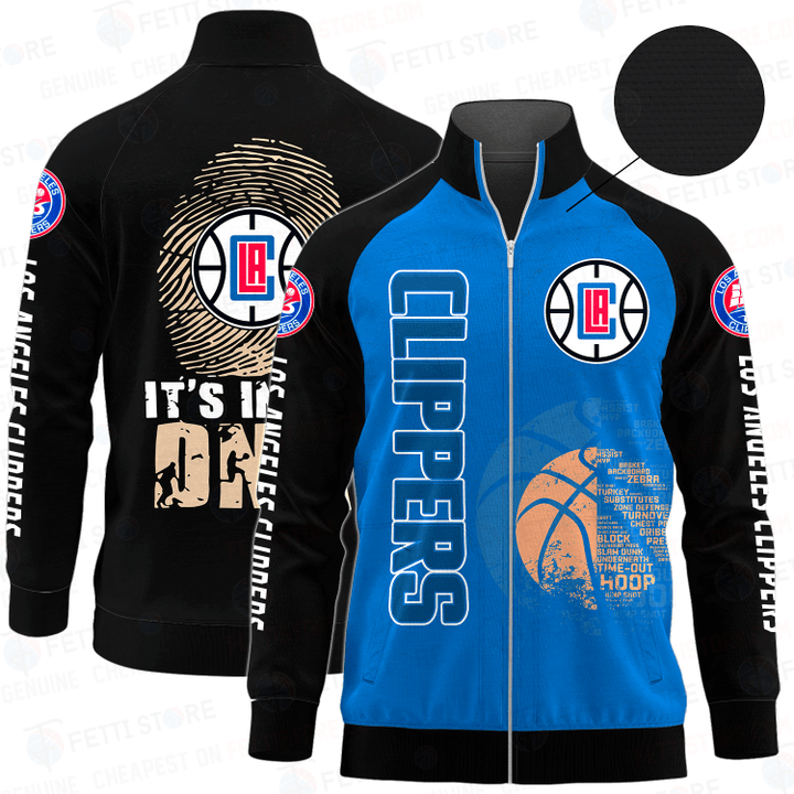 Los Angeles Clippers - NBA AOP Stand Collar Zipper Jacket STM V1