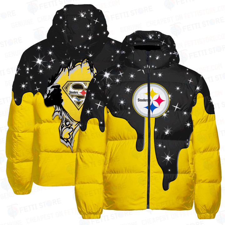 Pittsburgh Steelers Christmas Pattern AOP Unisex Down Jacket