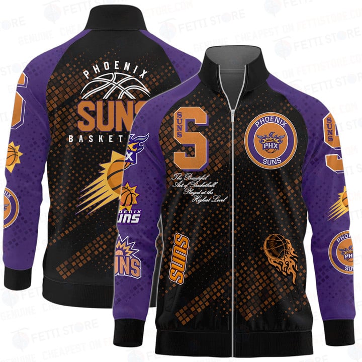 Phoenix Suns National Basketball Association Stand Collar Zipper Jacket SH1 V1