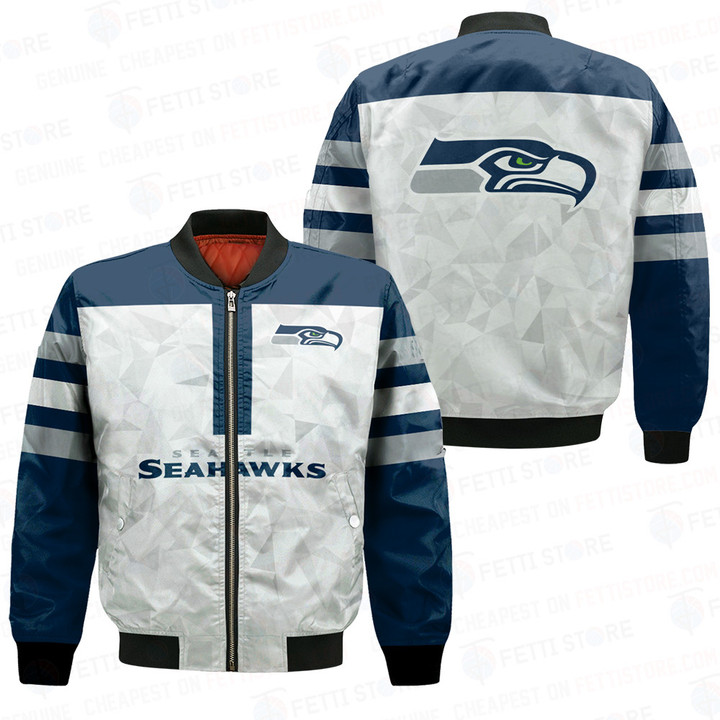 Seattle Seahawks NFL 2023 Starter Thursday Night Gridiron Raglan Unisex Bomber Jacket V6