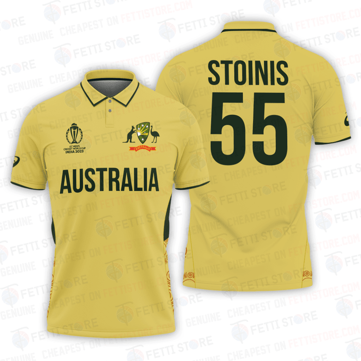 Marcus Stoinis Australia Men National Cricket Team Cricket World Cup 2023 Polo Shirt SH1