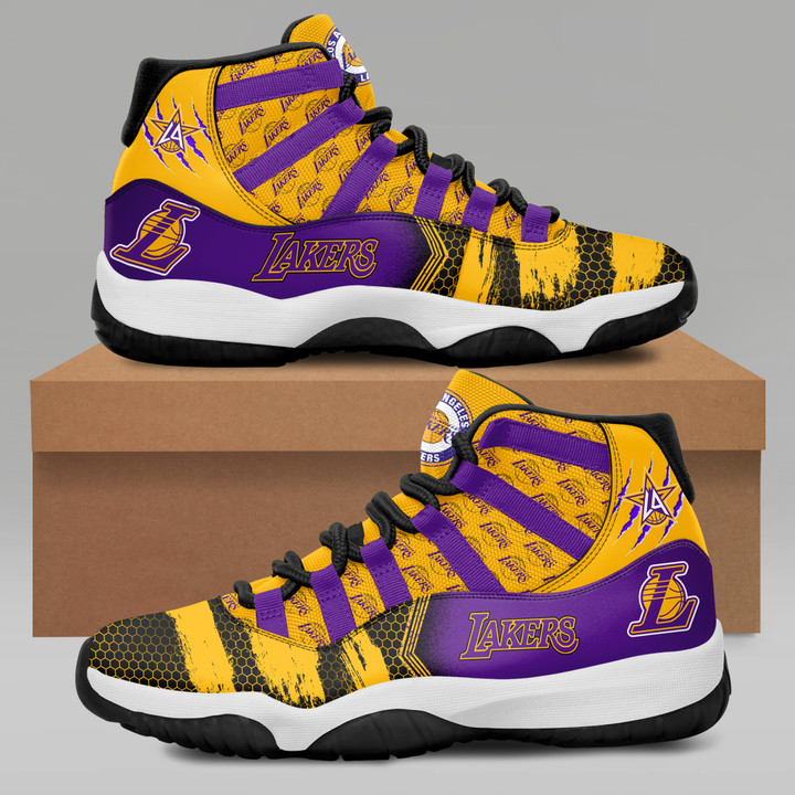Los Angeles Lakers - National Basketball Association Jordan 11 Shoes SH1