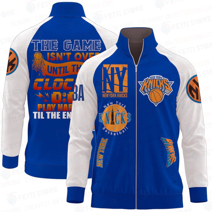 New York Knicks National Basketball Association Stand Collar Zipper Jacket STM V4
