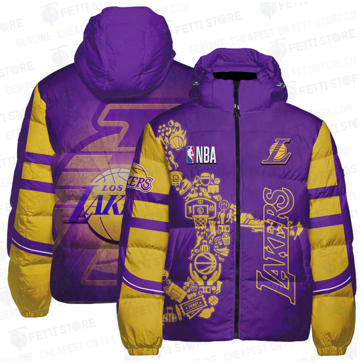 Los Angeles Lakers National Basketball Association AOP Unisex Down Jacket STM V3