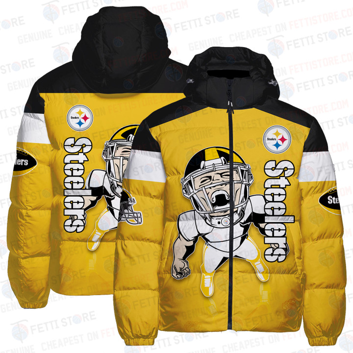 Pittsburgh Steelers Player Art AOP Unisex Down Jacket