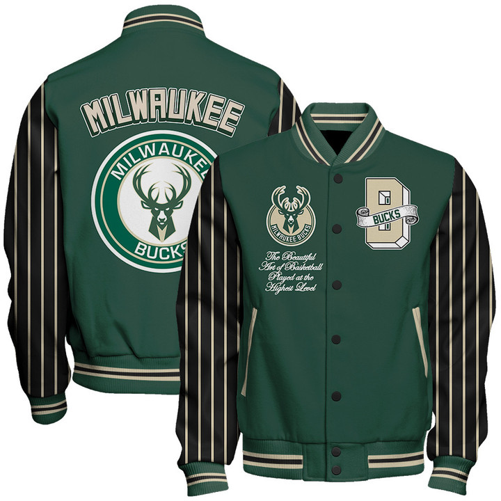 Milwaukee Bucks National Basketball Association Varsity Jacket SH1 V10