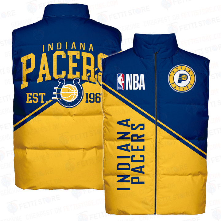 Indiana Pacers National Basketball Association 2024 Unisex Down Vest STM V3