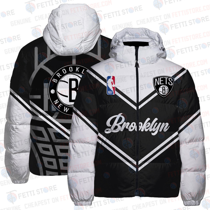Brooklyn Nets National Basketball Association Unisex Down Jacket STM V4